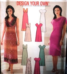 7156 DESIGN YR EMPIRE DRESS LENGTHS SLVS/TIE OR NOT PATTERN 6-12